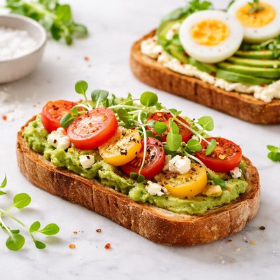 Open face toast