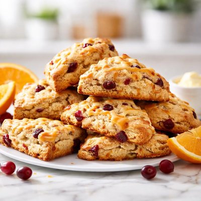 Orange and cranberry scones