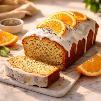 Orange and poppy cake