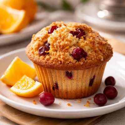 Orange cranberry muffin