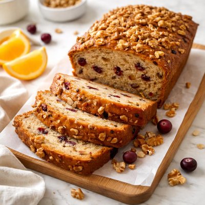 Orange cranberry walnut bread