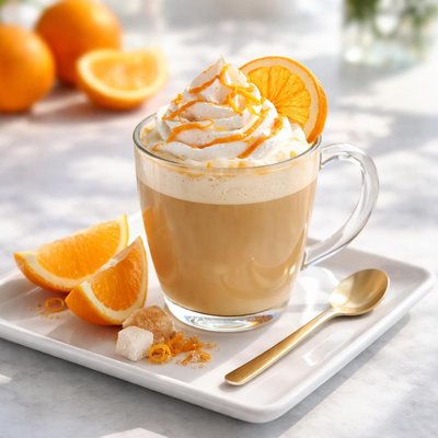 Orange cream latte