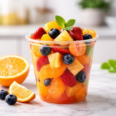 Orange fruit cup