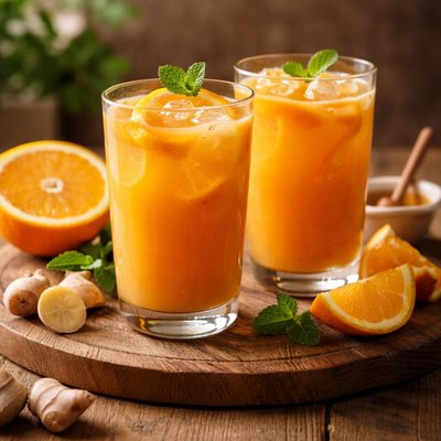 Orange ginger juice