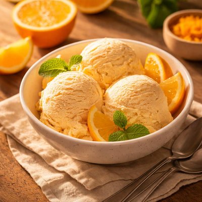 Orange ice cream