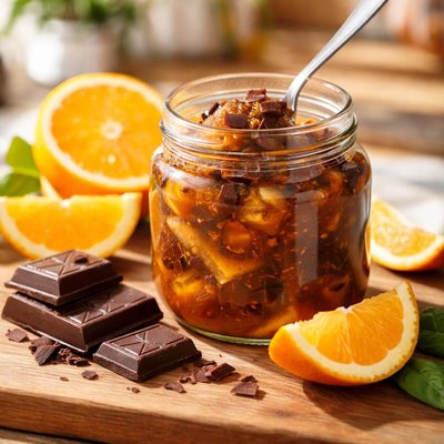 Orange marmalade with dark chocolate