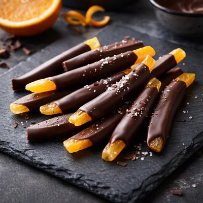 Orange peel in chocolate