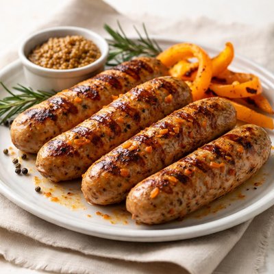 Orange pepper grilled sausage