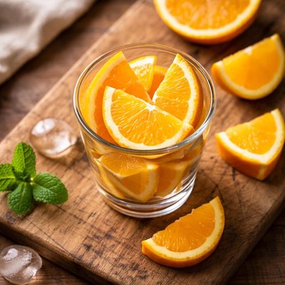 Orange slices small cup