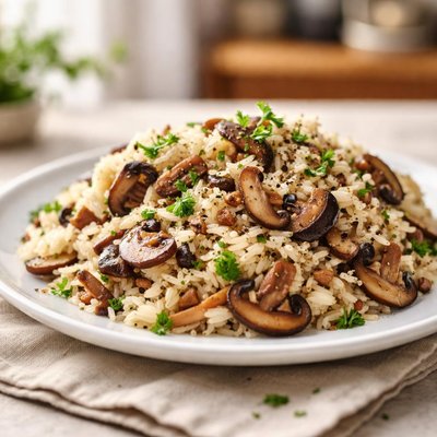 Orez cu ciuperci