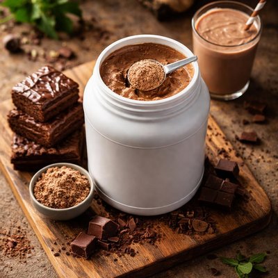 Orgain creamy fudge protein powder