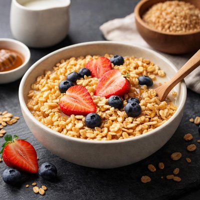 Organic brown rice crisp cereal