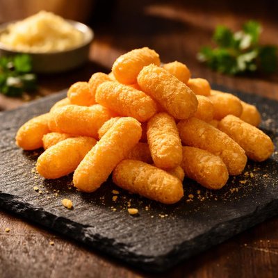 Organic cheese puffs