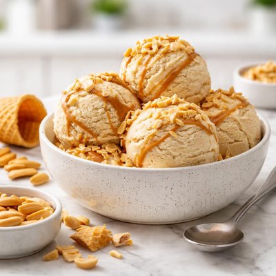 Organic peanut butter ice cream