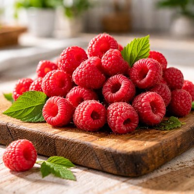Organic raspberries
