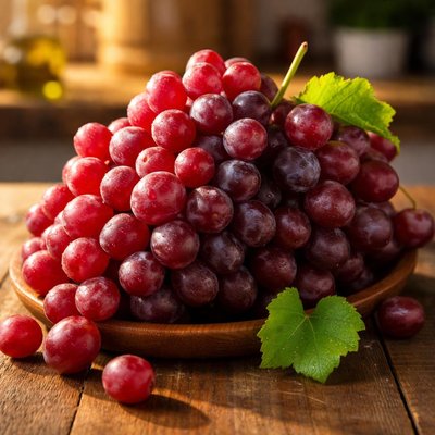 Organic red seedless grapes