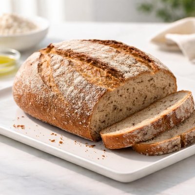 Organic wholemeal sourdough bread