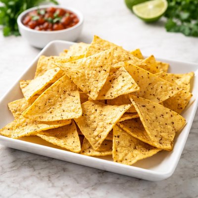 Organic yellow tortilla chips