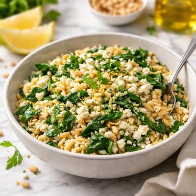 Orzo and spinach