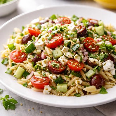 Orzo pasta salad