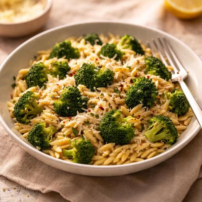 Orzo with broccoli