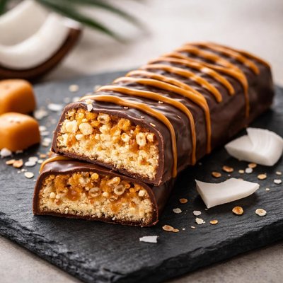 Oshee coconut caramel high protein bar