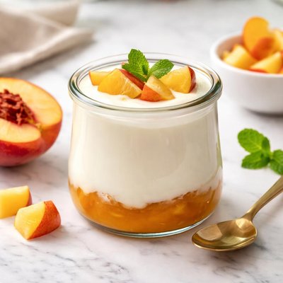 Oui by yoplait peach yogurt