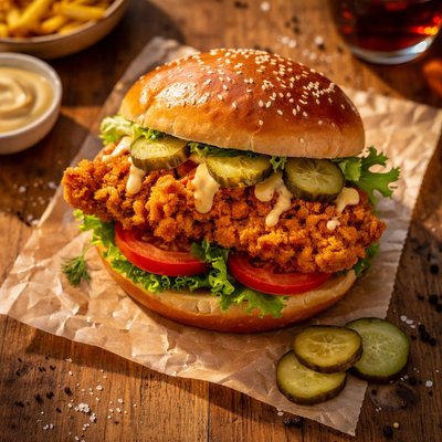 Outtakes fried chicken sandwich