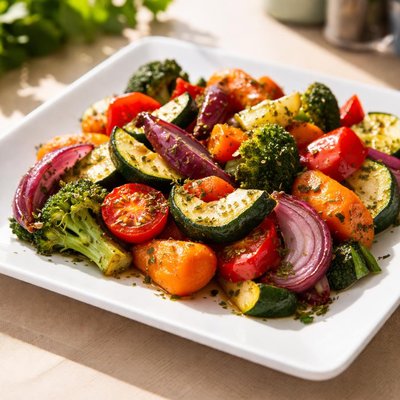 Oven-baked vegetables