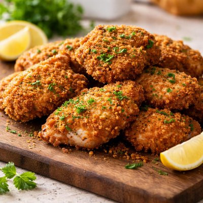 Oven-fried boneless skinless chicken thigh