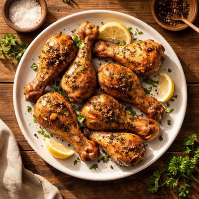 Oven baked chicken drumstick