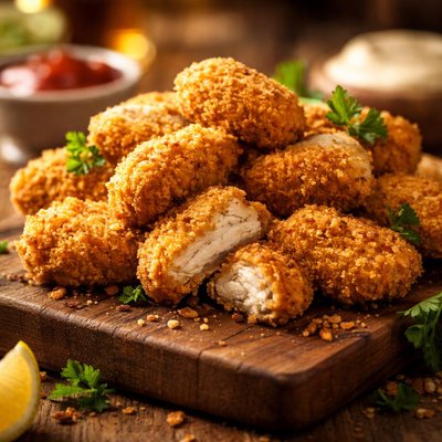 Oven baked chicken nugget