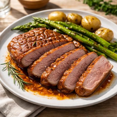 Oven baked duck breast