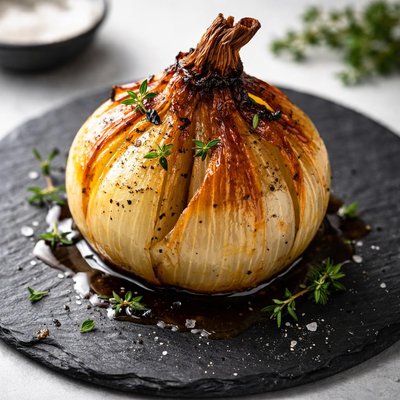 Oven baked onion