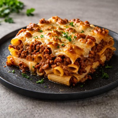 烤肉碎意大利面