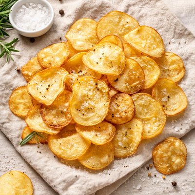 Oven baked potato chips salted