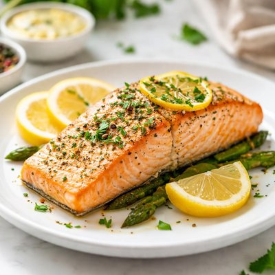Oven baked salmon