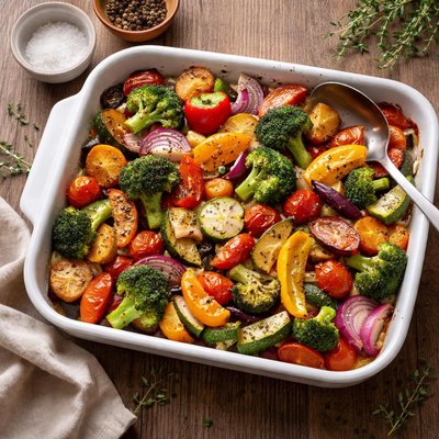 Oven cooked vegetables