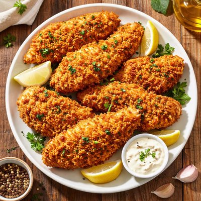Oven fried chicken fillets
