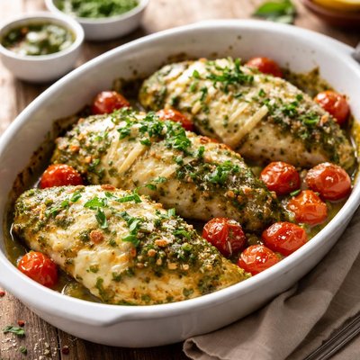 Oven pesto chicken