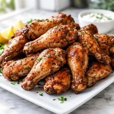 Oven roasted bone-in chicken wings