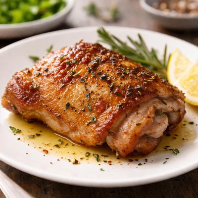 Oven roasted chicken thigh