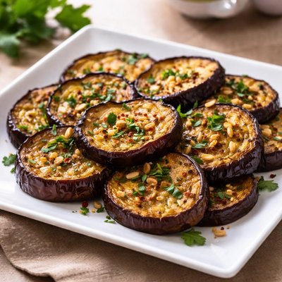 Oven roasted eggplant