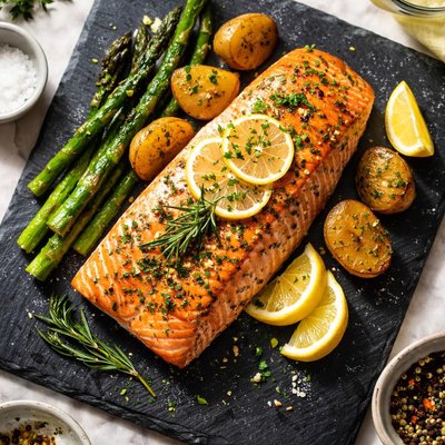 Oven roasted salmon
