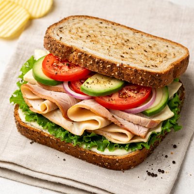 烤火鸡黑麦面包