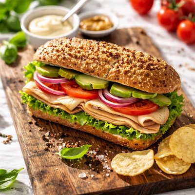 Oven roasted turkey sandwich