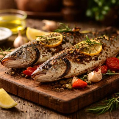 Ovenbaked seabass