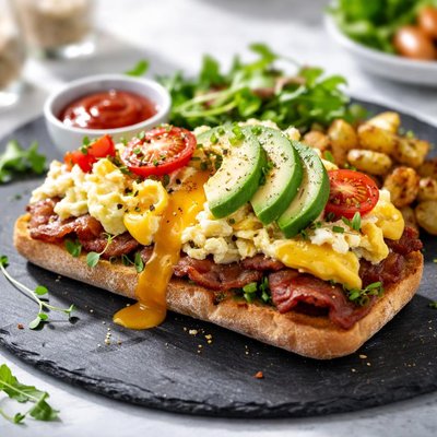 Over easy breakfast bar