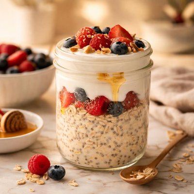 Overnight oats with greek yogurt