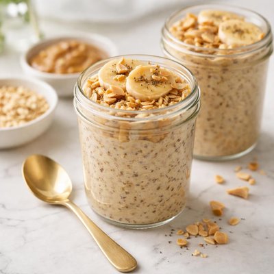 Overnight peanut butter oats